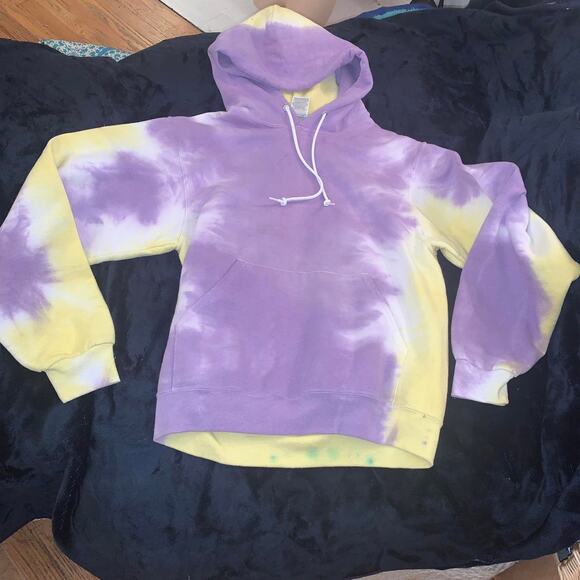 NWOT UNISEX TIE DYE HOODIE SWEATSHIRT - Picture 4 of 4